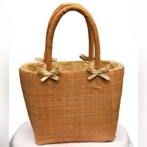 Vintage Handmade Raffia Bag from Madagascar